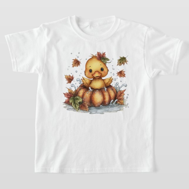 Nur herumhängen, Herbstente spielen in Pumpkin T-Shirt (Ablage )