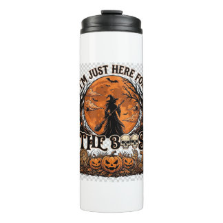 Nur hier Boos Halloween Hexe Mond Kürbisse_1 Thermosbecher