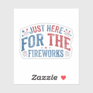 Nur Hier Für Das Feuerwerk Retro Patriotisch Aufkleber
