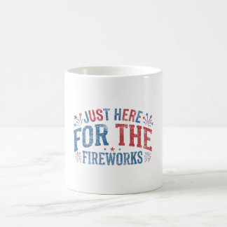 Nur Hier Für Das Feuerwerk Retro Patriotisch Kaffeetasse