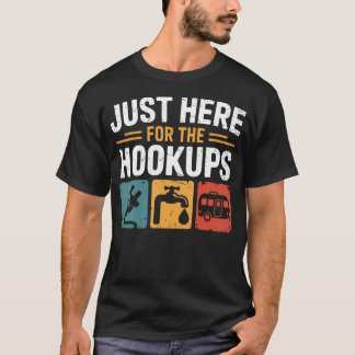 Nur Hier Für Die Anschlüsse Lustiger Camping-Wohnm T-Shirt
