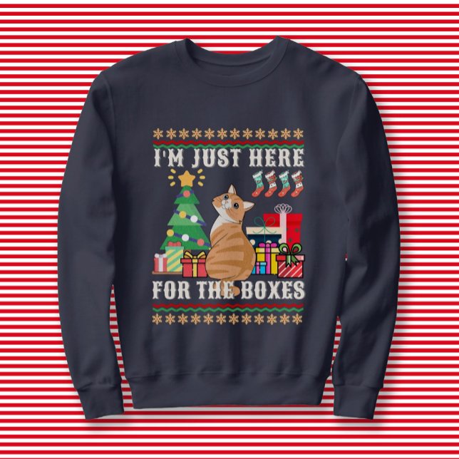 Nur hier für die Boxen Weihnachtskatze Sweatshirt (Von Creator hochgeladen)