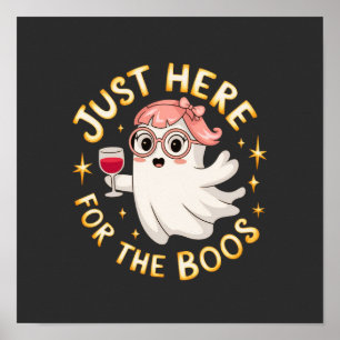 Nur hier für die Buhs - Lustiger Halloween-Geist Poster