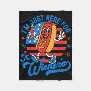 Nur Hier Für Die Hot Dog Würstchen 4. Juli Fleecedecke