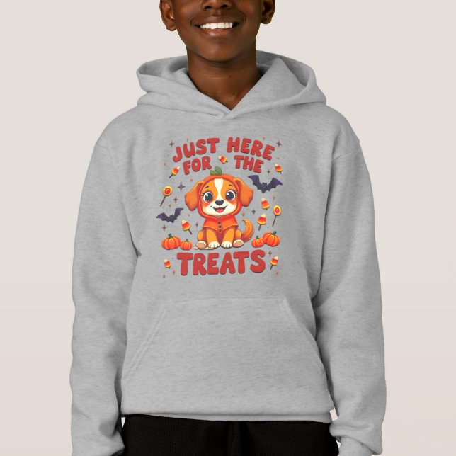 Nur hier für die Leckereien Halloween Hoodie (Vorderseite)