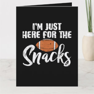 Nur Hier Für Die Snacks American Football Lustig Karte