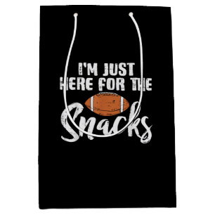 Nur Hier Für Die Snacks American Football Lustig Mittlere Geschenktüte