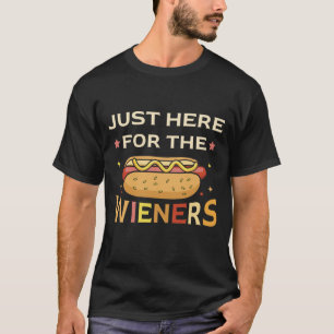 Nur Hier Für Die Würstchen, Lustiges 4. Juli T-Shirt