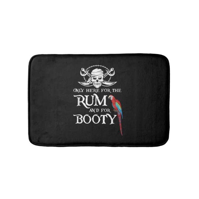 Nur    hier Rum und Hintern Pirate & Parrot Pirate Badematte (Vorderseite)