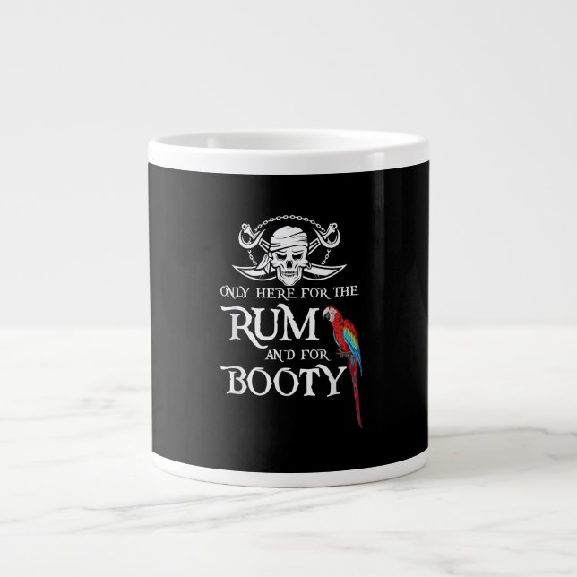 Nur hier Rum und Hintern Pirate & Parrot Pirate Jumbo-Tasse (Vorderseite)