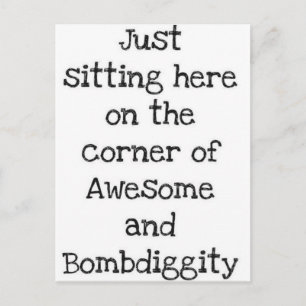 Nur hier sitzen postkarte