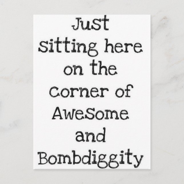 Nur hier sitzen postkarte (Vorderseite)