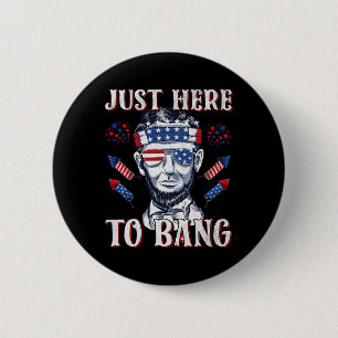 Nur Hier Um Abraham Lincoln 4. Juli Feuerwerk Zu N Button