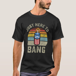 Nur hier, um am 4. Juli lustigen 4. Juli Amerikani T-Shirt