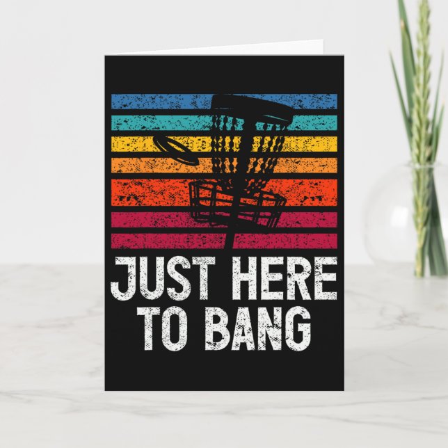 Nur Hier Um Discgolf-Spieler Zu Schlagen Karte (Vorderseite)