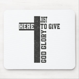 Nur hier, um Gott Glanz Niedlichen lustigen Hallow Mousepad
