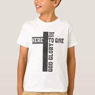 Nur hier, um Gott Glanz Niedlichen lustigen Hallow T-Shirt