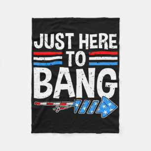 Nur Hier Um Ng-Shirt Feuerwerk-Feier 4. Fleecedecke