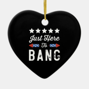 Nur Hier Um Patriotisch Zu Feiern 4. Juli Geschenk Keramik Ornament