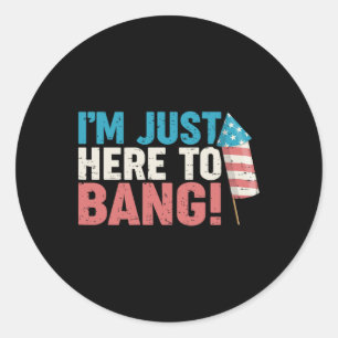 Nur hier zum Bang Shirt 4. Juli Feuerwerk Patri Runder Aufkleber