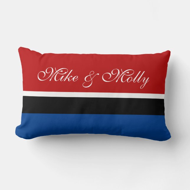 Nur Hintergrundfarbe - rot + Ihre Ideen Lendenkissen (Vorderseite)