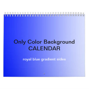 Nur Hintergrundkalender Farbe - Royal Blue Kalender