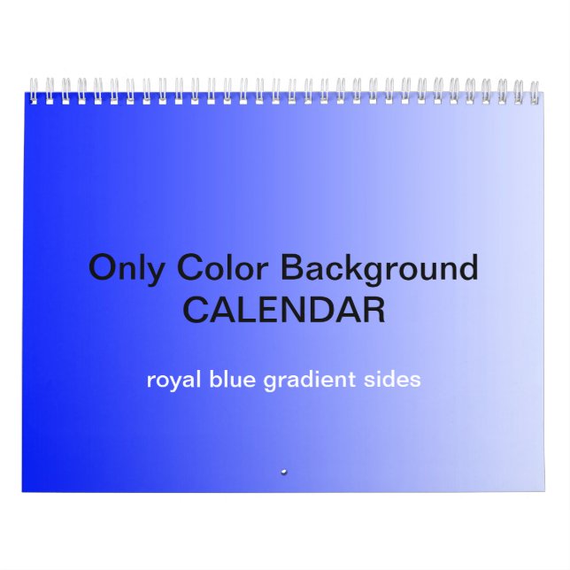 Nur Hintergrundkalender Farbe - Royal Blue Kalender (Titelbild)