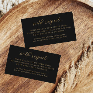 Nur Hochzeit von Schwarz und Gold Begleitkarte