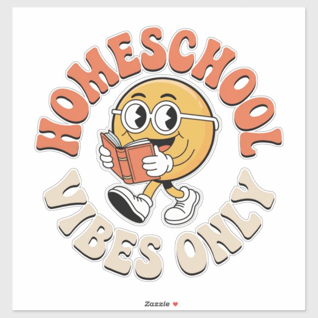 Nur Homeschool Vibes Aufkleber (Blatt)