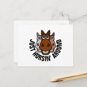Nur Horsin, Pferd Postkarte