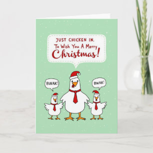 Nur Huhn In Pun Lustige Weihnachtsfeiertagskarte Karte