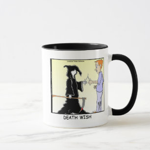 Nur Hühner fürchten den Sensenmann Lustig Tasse