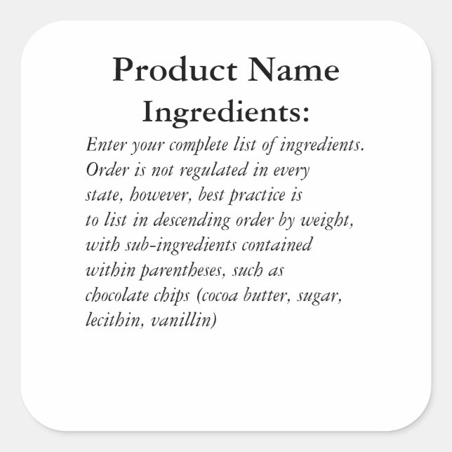 Nur Hütte-Gesetz-Aufkleber Quadratischer Aufkleber (Vorderseite)