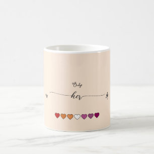 Nur ihr lesbisches Herz-Paar Kaffeetasse