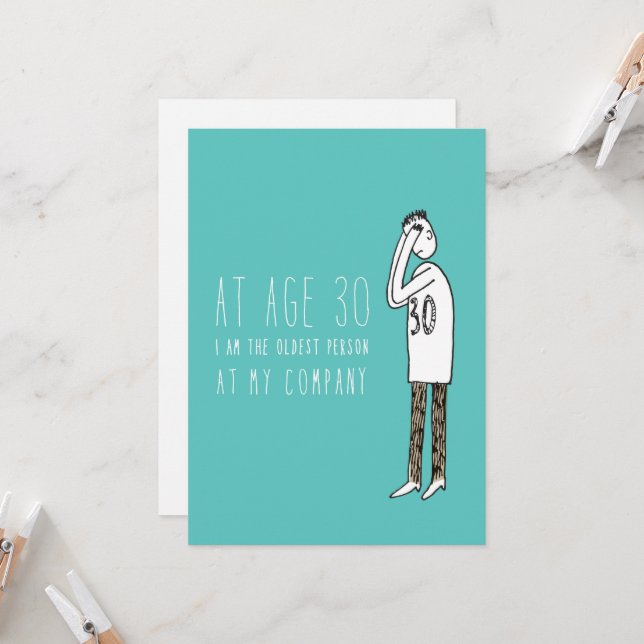 Nur im Silicon Valley Grußkarte: 30 Jahre alt Karte (Vorderseite/Rückseite Beispiel)