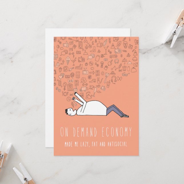 Nur in Silicon Valley Grußkarte: On Demand Karte (Vorderseite/Rückseite Beispiel)