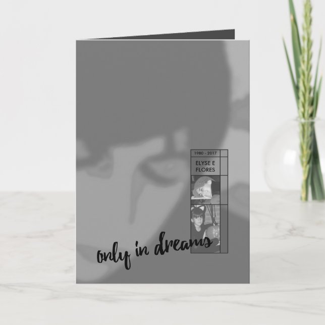 Nur in Träumen Beerdigung Einladungen (Vorderseite)