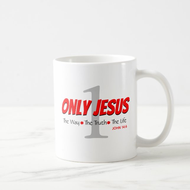 NUR JESUS Christlich Kaffeetasse (Rechts)