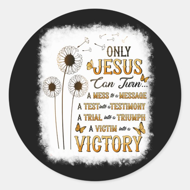 Nur Jesus kann ein Durcheinander zu einem Message  Runder Aufkleber (Vorderseite)