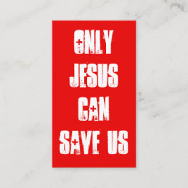 Nur Jesus kann uns Evangeliumsbotschaft Gerettet h Visitenkarte