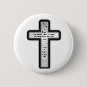 Nur John-3:16 Kreuz Button