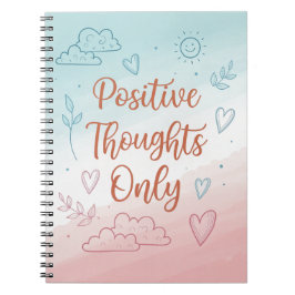 Nur Journal mit positiven Gedanken - Pastelldesign Notizblock