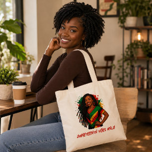 Nur Juneteenth-Stimmung Afrozentrische Feier Tragetasche