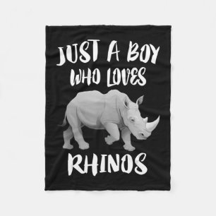 Nur Junge, der Lieben Rhinos Tiergeschenk Fleecedecke