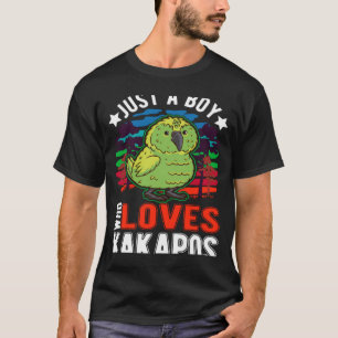 Nur Jungen lieben Kakapos Neuseeland-Papagei Ka T-Shirt