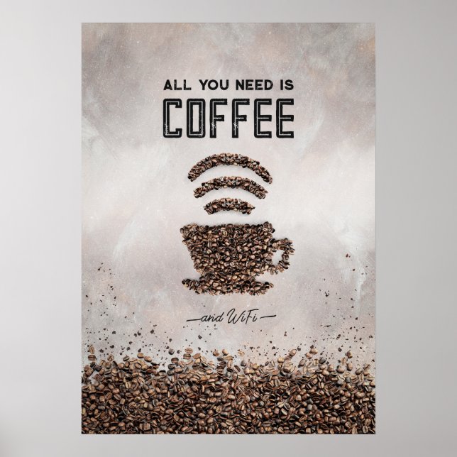 Nur Kaffee und WiFi Poster (Vorne)