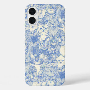 nur Kätzchen blau iPhone 16 Plus Hülle