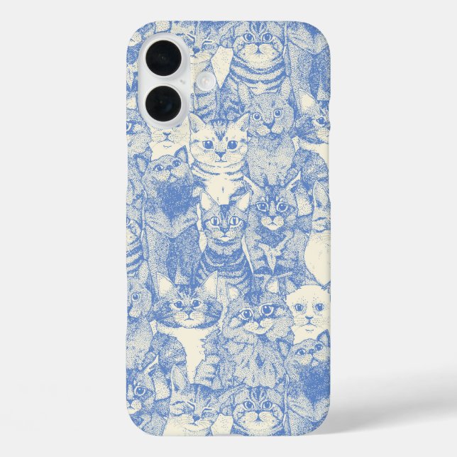 nur Kätzchen blau Case-Mate iPhone Hülle (Rückseite)