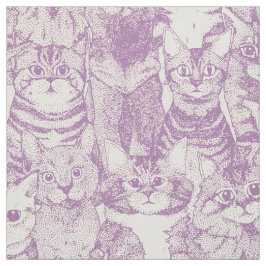 nur Kätzchen violett Stoff