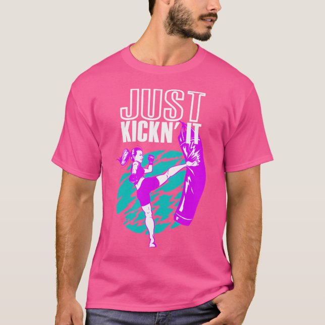 Nur Kickn' It Funny Kickboxing T-Shirt (Vorderseite)
